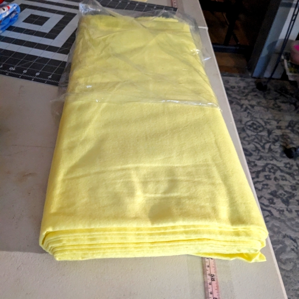 COPY - Yellow Flannel Fabric by the yard